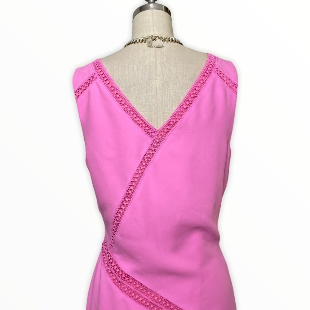 Banana Republic Pink Shift Dress w Lace Trim 6 Small Nwt - Picture 7 of 11